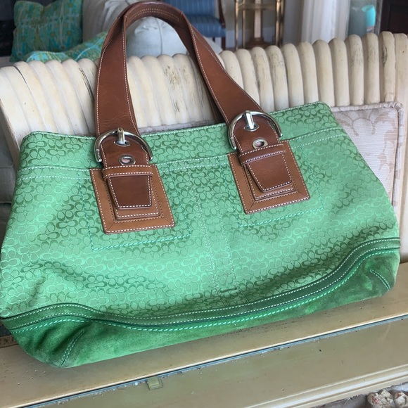 Green Coach Handbag - Picture 13 of 14